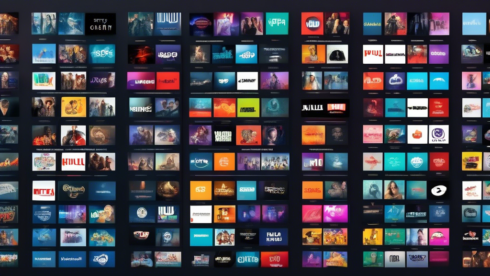 A detailed and colorful comparison chart showcasing various popular streaming TV services. Each service, such as Netflix, Amazon Prime Video, Disney+, and Hulu, is represented by its logo and includes brief descriptions, subscription costs, unique features, and a selection of popular shows or movies available on each platform. The chart is designed in a modern and visually appealing style, with icons and graphics that highlight the benefits and differences of each streaming service.